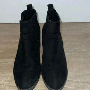 JG Black Suede Ankle Boots